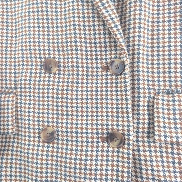 Old Navy NWT Double Breasted Herringbone Blazer PreppyAcademia Career Women's 4X - Picture 3 of 8